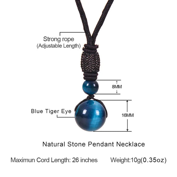 Simple Style Printing Natural Stone Pendant Necklace In Bulk