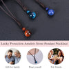Simple Style Printing Natural Stone Pendant Necklace In Bulk
