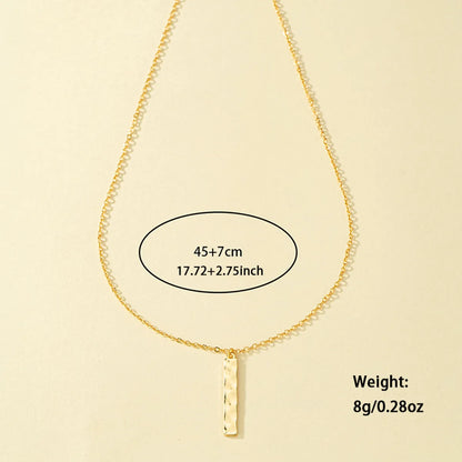 Simple Style Rectangle Alloy Zinc Plating Women's Pendant Necklace