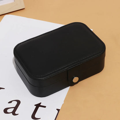 Simple Style Rectangle Pu Leather Flannel Layered Jewelry Boxes 1 Piece