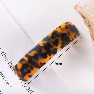 Simple Style Rectangle Resin Acetic Acid Sheets Hair Clip