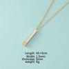 Wholesale Jewelry Simple Style Customization Laser Engraving Rectangle Stainless Steel Plating Pendant Necklace