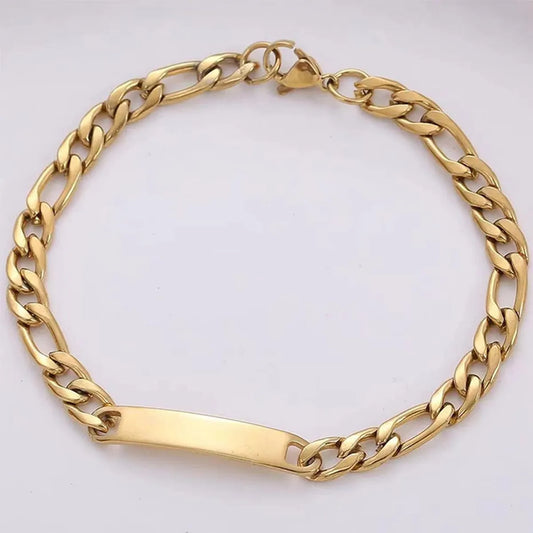 Simple Style Rectangle Stainless Steel Polishing Plating 18k Gold Plated Bracelets