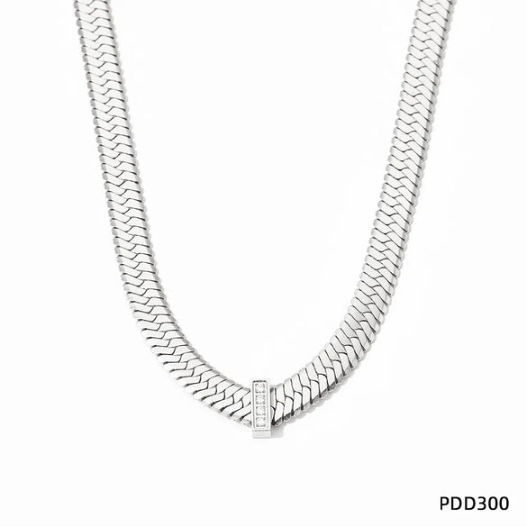 Simple Style Rhombus Stainless Steel Titanium Steel Plating Gold Plated Necklace