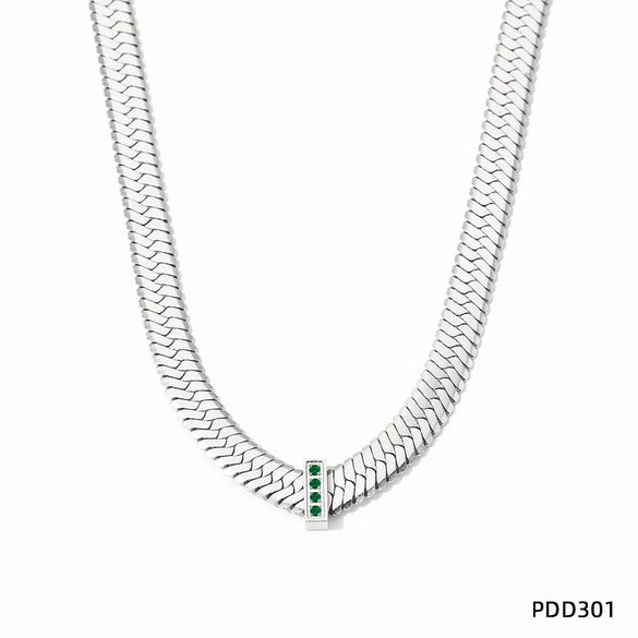 Simple Style Rhombus Stainless Steel Titanium Steel Plating Gold Plated Necklace