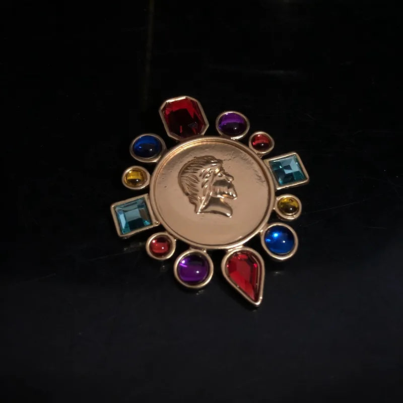 Simple Style Roman Style Human Alloy Inlay Rhinestones Unisex Brooches