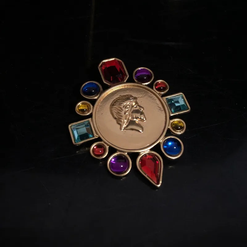 Simple Style Roman Style Human Alloy Inlay Rhinestones Unisex Brooches