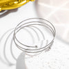 Simple Style Roman Style Lines 304 Stainless Steel 18K Gold Plated Bangle In Bulk