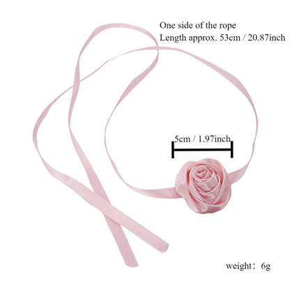 Simple Style Rose Cloth Women's Choker