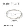 Simple Style Round 304 Stainless Steel 18K Gold Plated Bangle In Bulk