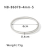 Simple Style Round 304 Stainless Steel 18K Gold Plated Bangle In Bulk
