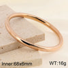 Simple Style Round 304 Stainless Steel 18K Gold Plated Bangle In Bulk