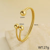 Simple Style Round 304 Stainless Steel 18K Gold Plated Bangle In Bulk