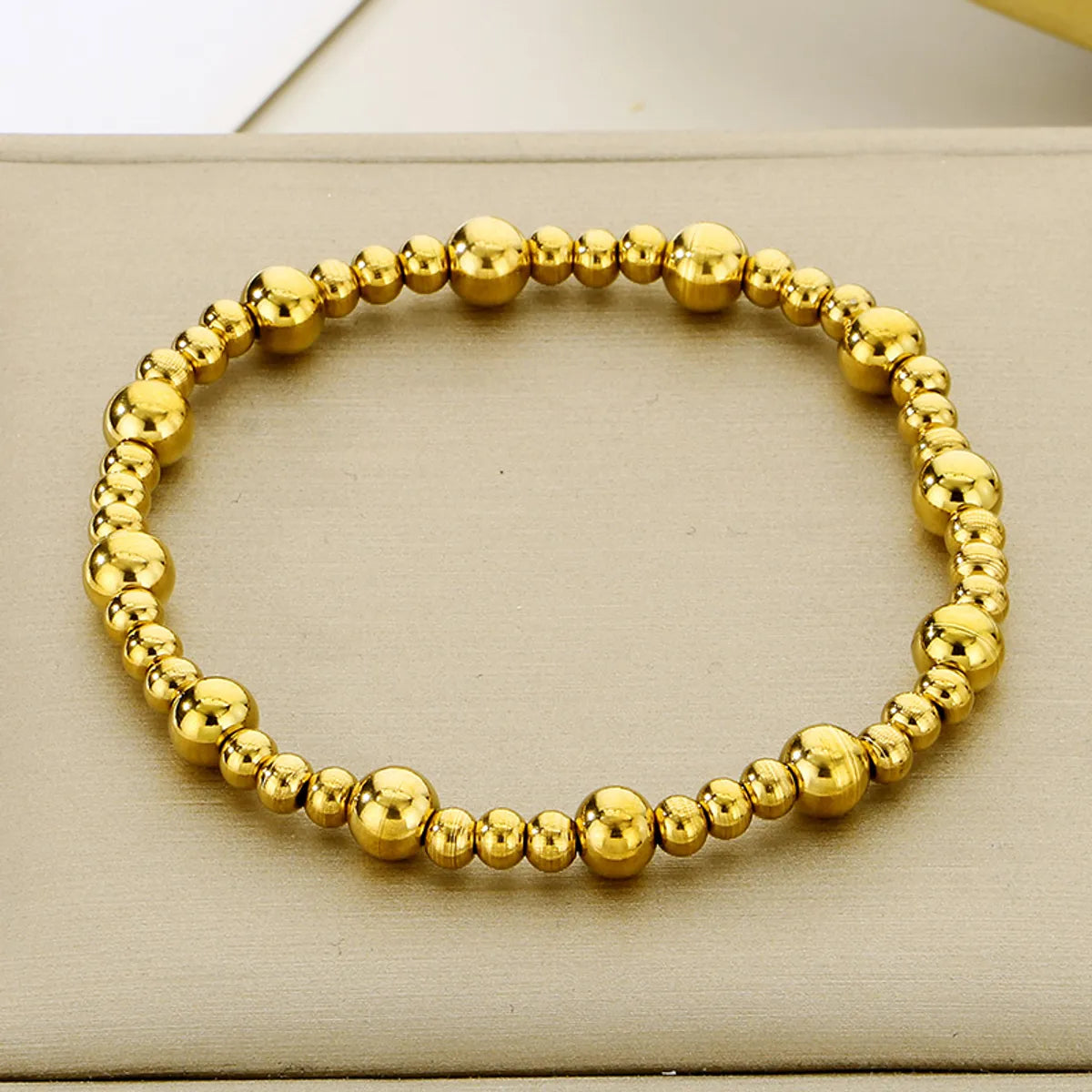 Simple Style Round 304 Stainless Steel 18K Gold Plated Bracelets In Bulk