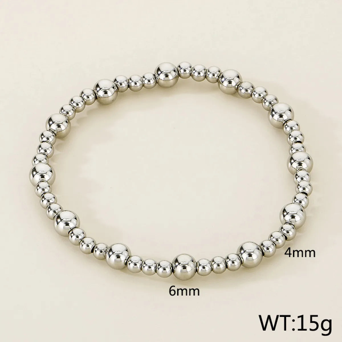 Simple Style Round 304 Stainless Steel 18K Gold Plated Bracelets In Bulk