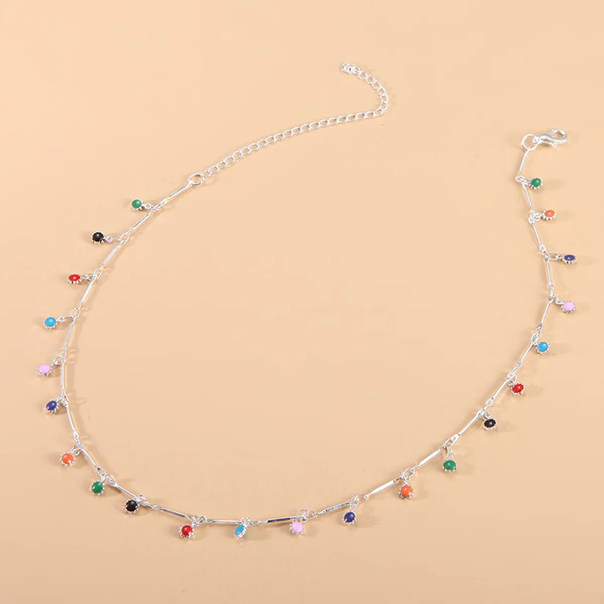 Simple Style Round Alloy Inlay Zircon Women'S Necklace