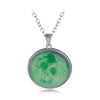 Simple Style Round Alloy Luminous Plating Inlay Gem Women'S Pendant Necklace