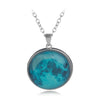 Simple Style Round Alloy Luminous Plating Inlay Gem Women'S Pendant Necklace