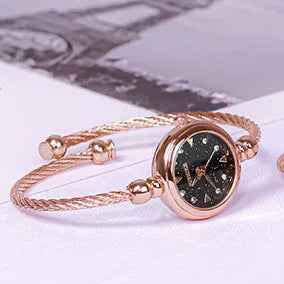 Simple Style Round Buckle Quartz Women'S Watches