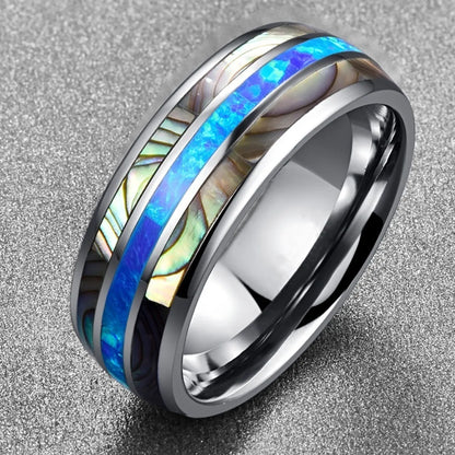 Simple Style Round Color Block Stainless Steel Unisex Rings