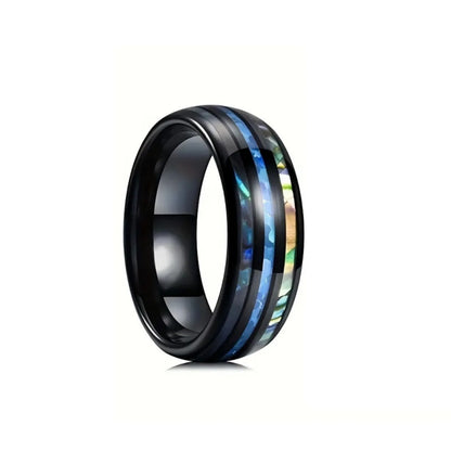 Simple Style Round Color Block Stainless Steel Unisex Rings