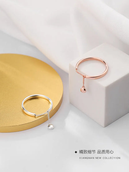 Simple Style Round Copper Charm Plating Silver Plated Rings