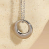 Wholesale Simple Style Round 304 Stainless Steel Plating Pendant Necklace