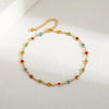 Simple Style Round Copper Plating Inlay Zircon 18k Gold Plated Women's Anklet