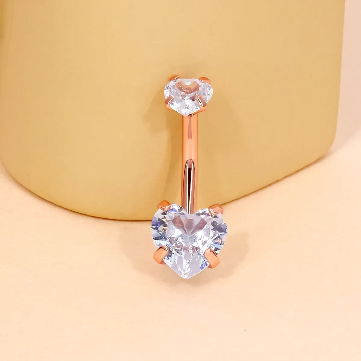 Simple Style Round Copper Zircon Belly Ring In Bulk