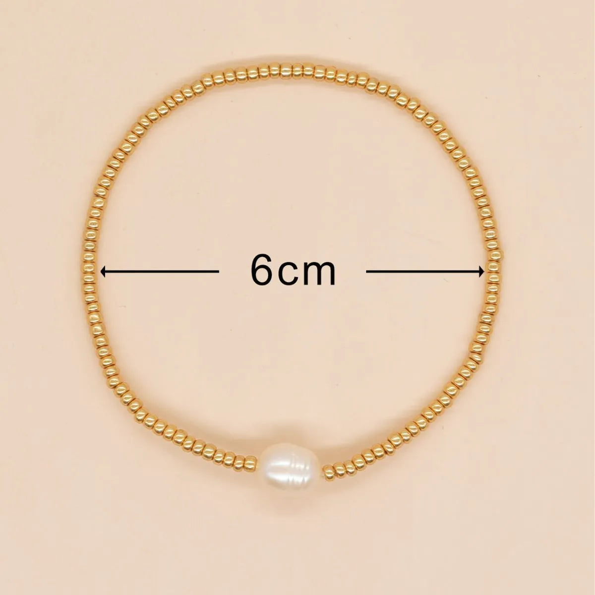 Simple Style Round Freshwater Pearl Seed Bead Wholesale Bracelets