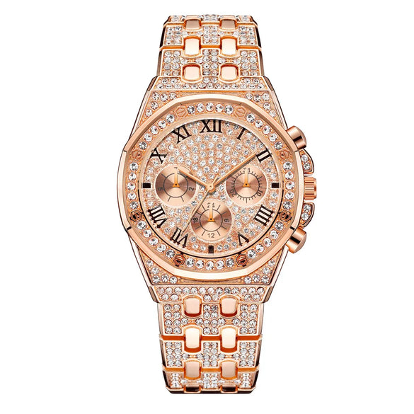 Simple Style Round Horseshoe Buckle Quartz Women'S Watches