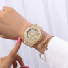 Simple Style Round Horseshoe Buckle Quartz Women'S Watches