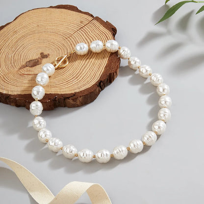 Simple Style Round Imitation Pearl Wholesale Choker