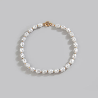 Simple Style Round Imitation Pearl Wholesale Choker