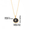 304 Stainless Steel Gold Plated Simple Style Plating Inlay Round Letter Shell Pendant Necklace