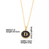 304 Stainless Steel Gold Plated Simple Style Plating Inlay Round Letter Shell Pendant Necklace