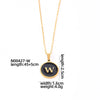 304 Stainless Steel Gold Plated Simple Style Plating Inlay Round Letter Shell Pendant Necklace