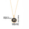 304 Stainless Steel Gold Plated Simple Style Plating Inlay Round Letter Shell Pendant Necklace