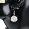 Simple Style Round Natural Stone And Copper Accessories Women's Earrings