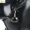 Simple Style Round Natural Stone And Copper Accessories Women's Earrings