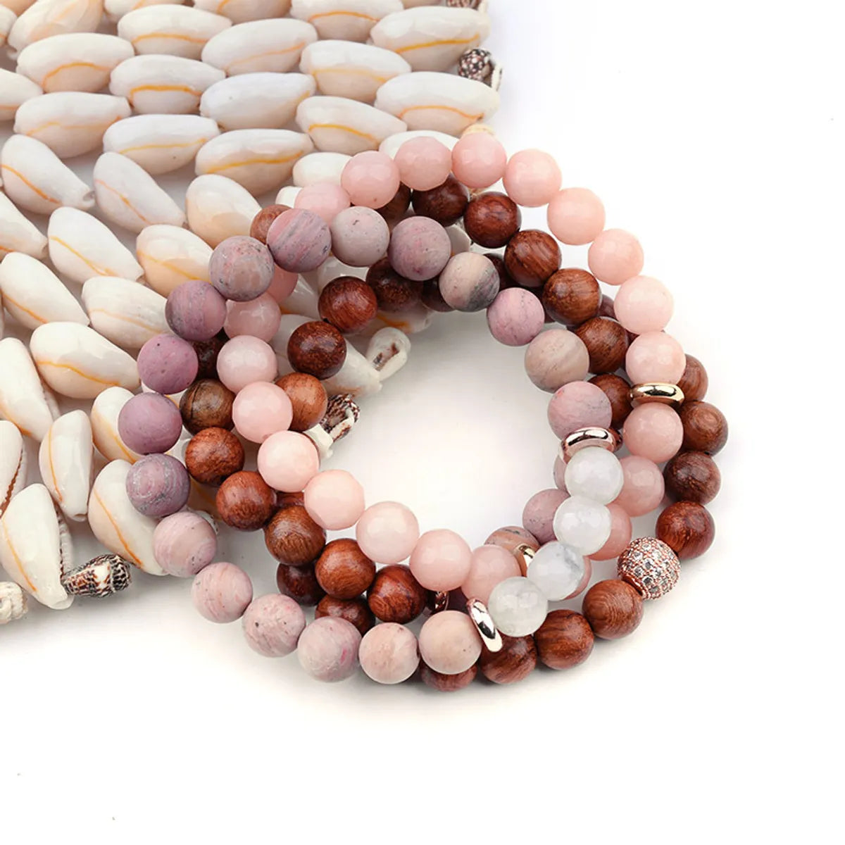 Simple Style Round Natural Stone Bracelets