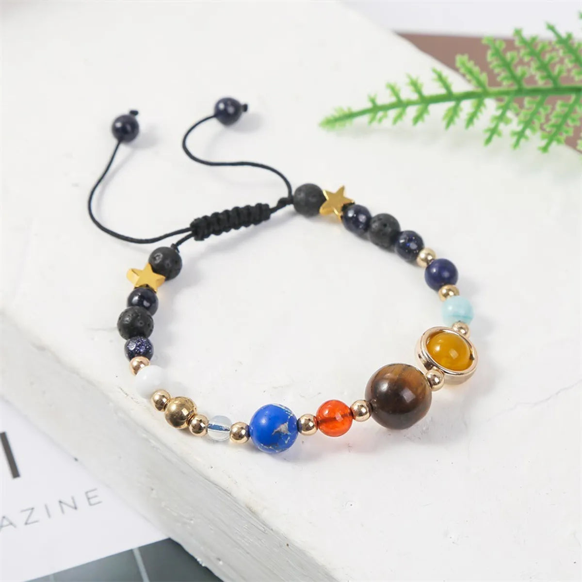 Simple Style Round Natural Stone Wholesale Bracelets