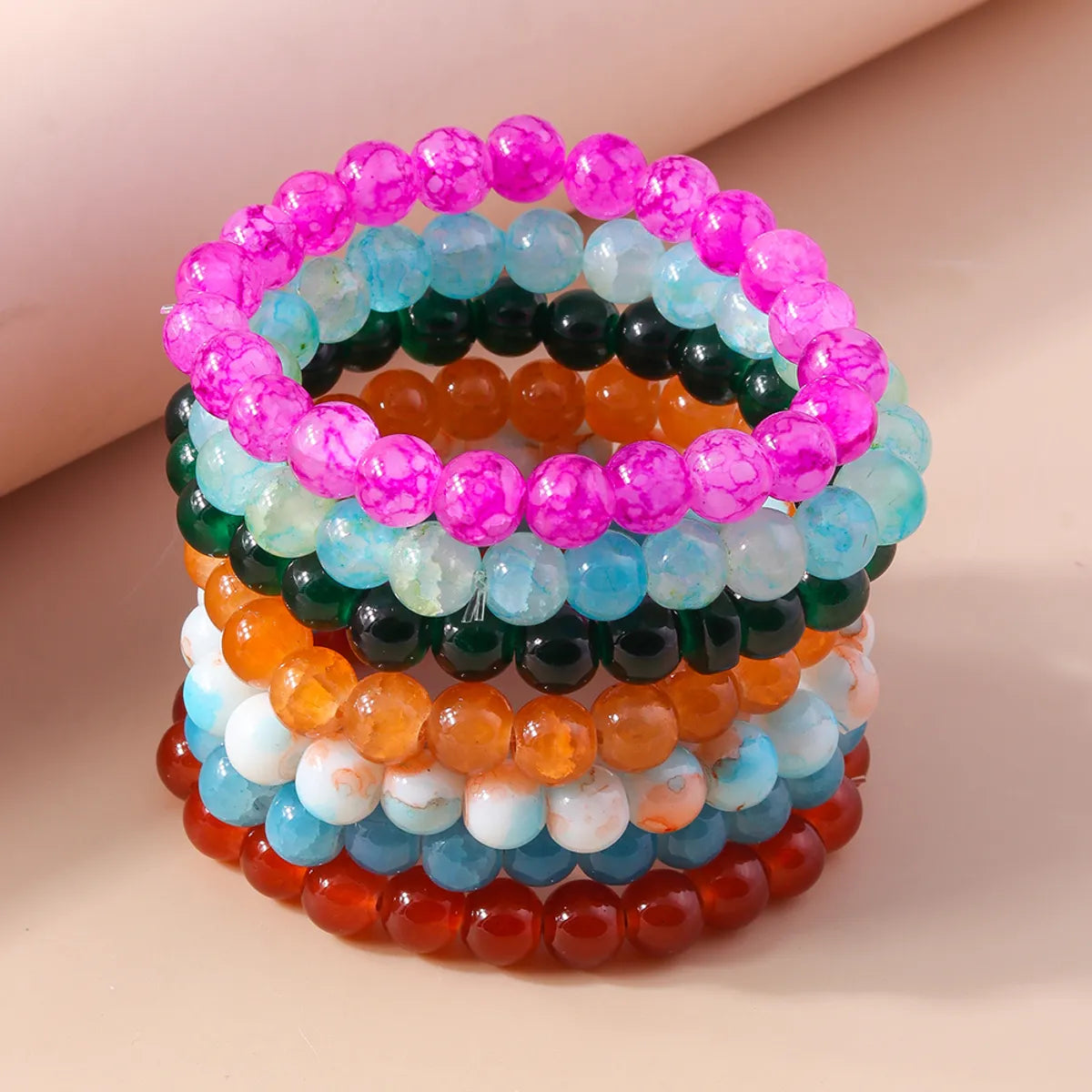 Simple Style Round Ore Wholesale Bracelets