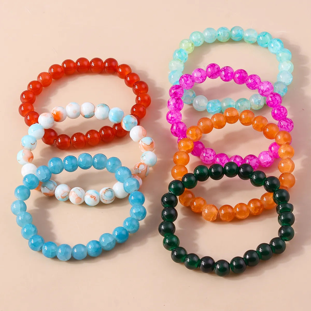 Simple Style Round Ore Wholesale Bracelets