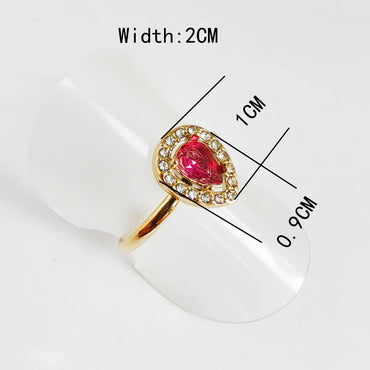 Simple Style Round Oval Titanium Steel Rhinestones Zircon 14k Gold Plated Open Rings