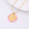 Simple Style Round Plastic Copper Polishing Plating 18k Gold Plated Women'S Pendant Necklace