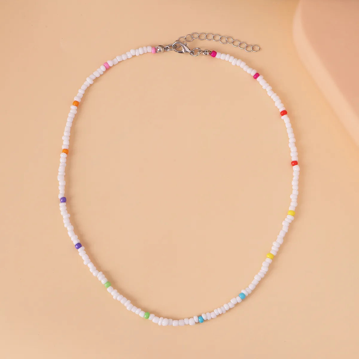 Simple Style Round Resin Beaded Necklace