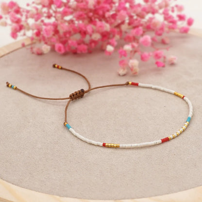 Simple Style Round Seed Bead Rope Wholesale Bracelets