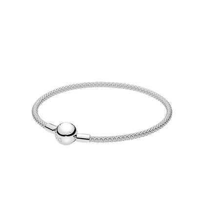 Simple Style Round Silver Plating Bracelets