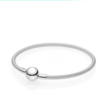 Simple Style Round Silver Plating Bracelets